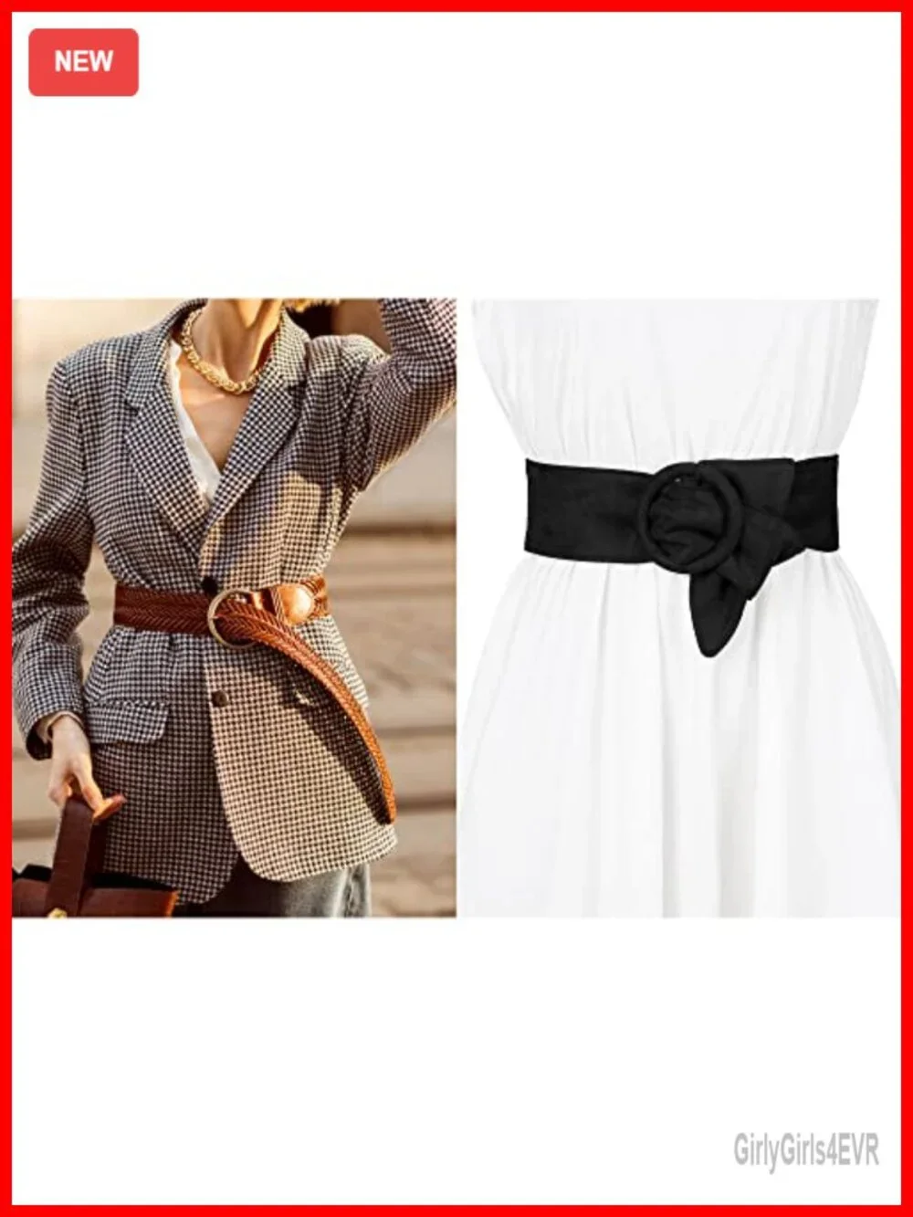 Polyester Wide Waist Belt with Round Buckle - Vintage Obi Cinch Belt for Dresses